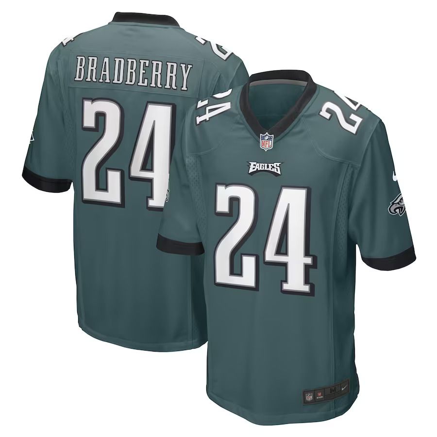 Men Philadelphia Eagles #24 James Bradberry Nike Midnight Green Game Player NFL Jersey